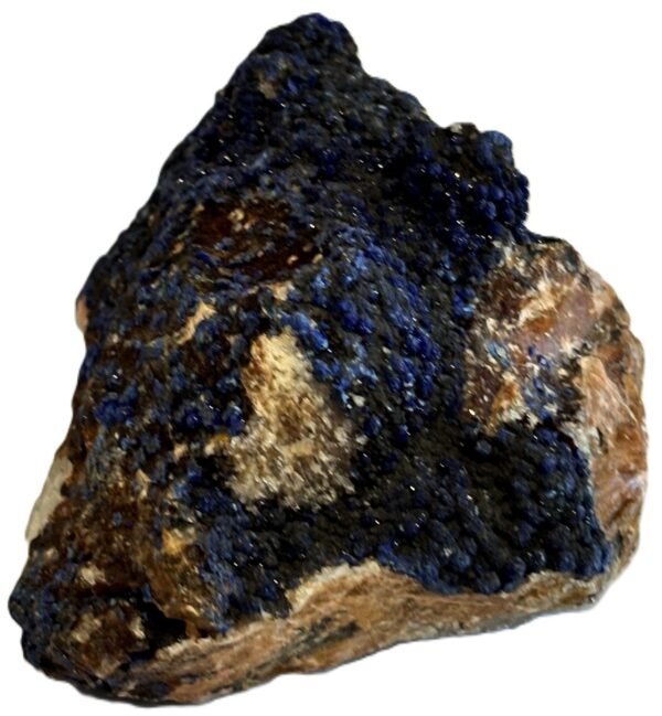Natural azurite malachite freeform specimen 3 sians emporium Raw azurite and malachite freeform mineral specimen with deep blue crystalline crust on natural matrix